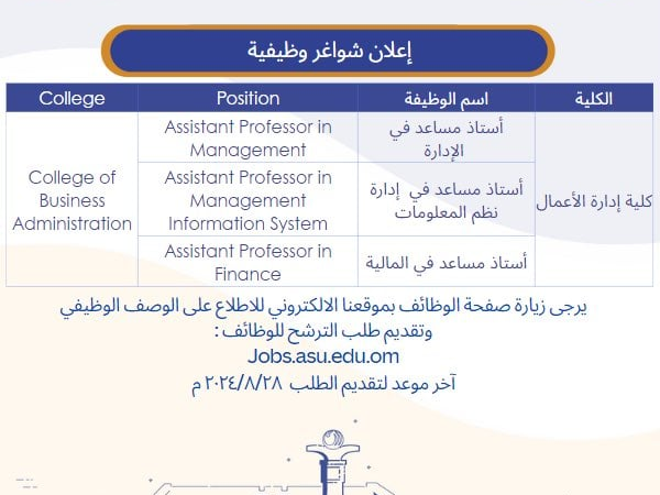 جامعة الشرقية تعلن وظائف شاغرة